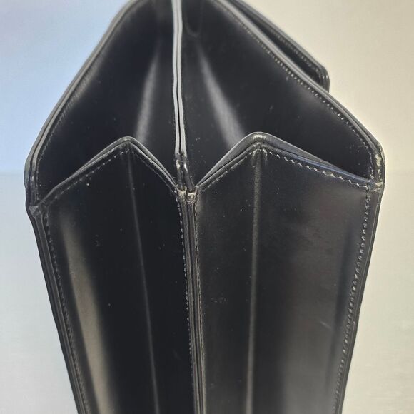 Givenchy Black Calfskin Leather Gold Logo Magnetic Snap Closure Top Handle Bag - Picture 11 of 12